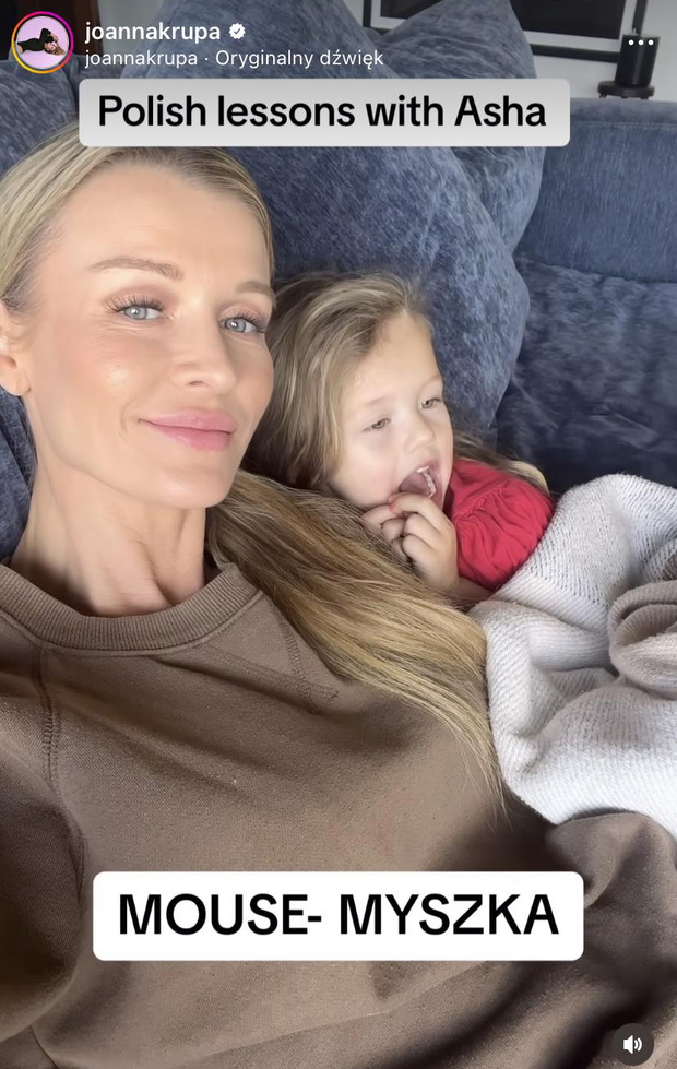 Joanna Krupa uczy córkę języka polskiego