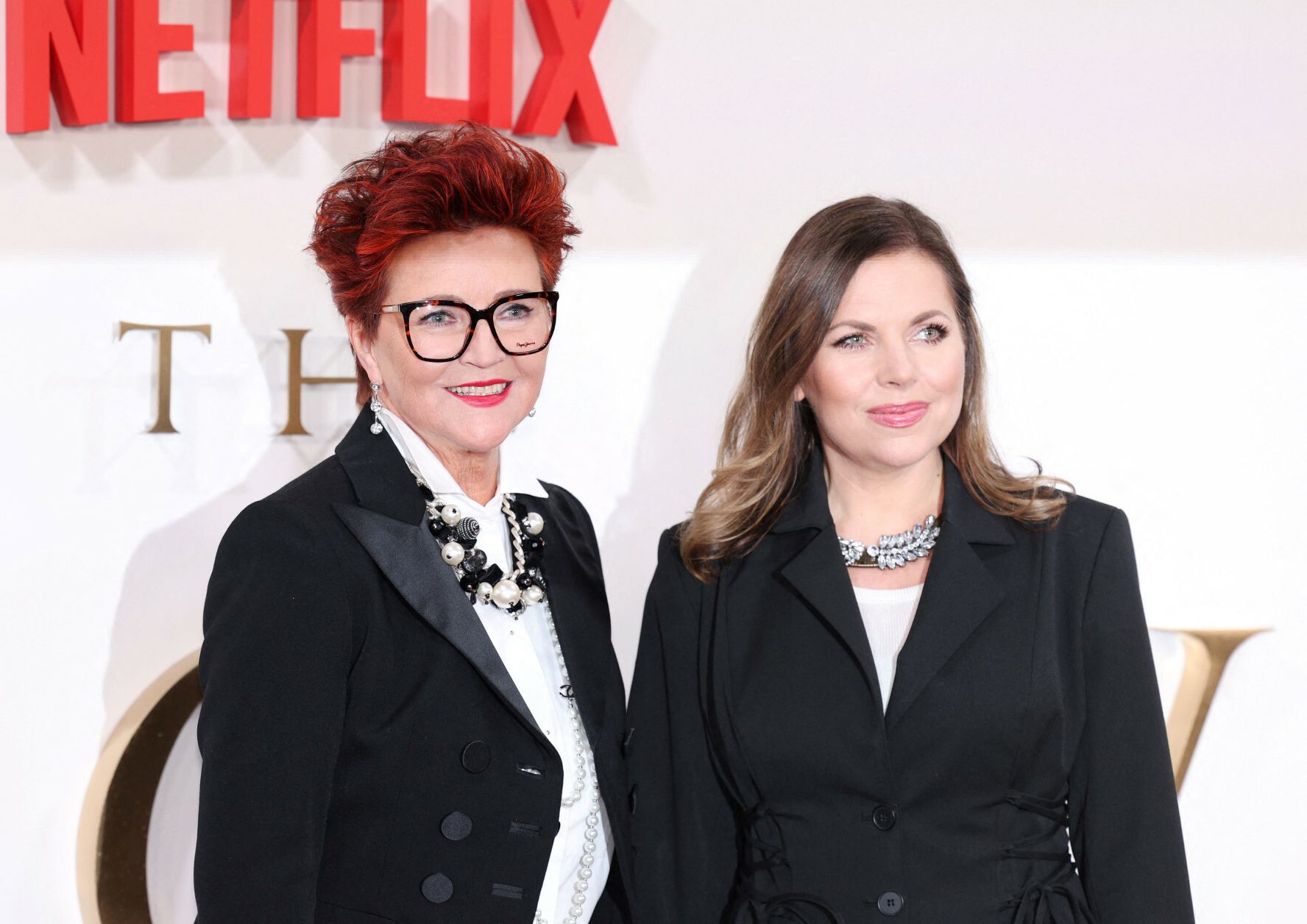 Jolanta i Aleksandra Kwaśniewskie na premierze The Crown