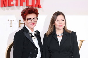 Jolanta i Aleksandra Kwaśniewskie na premierze The Crown