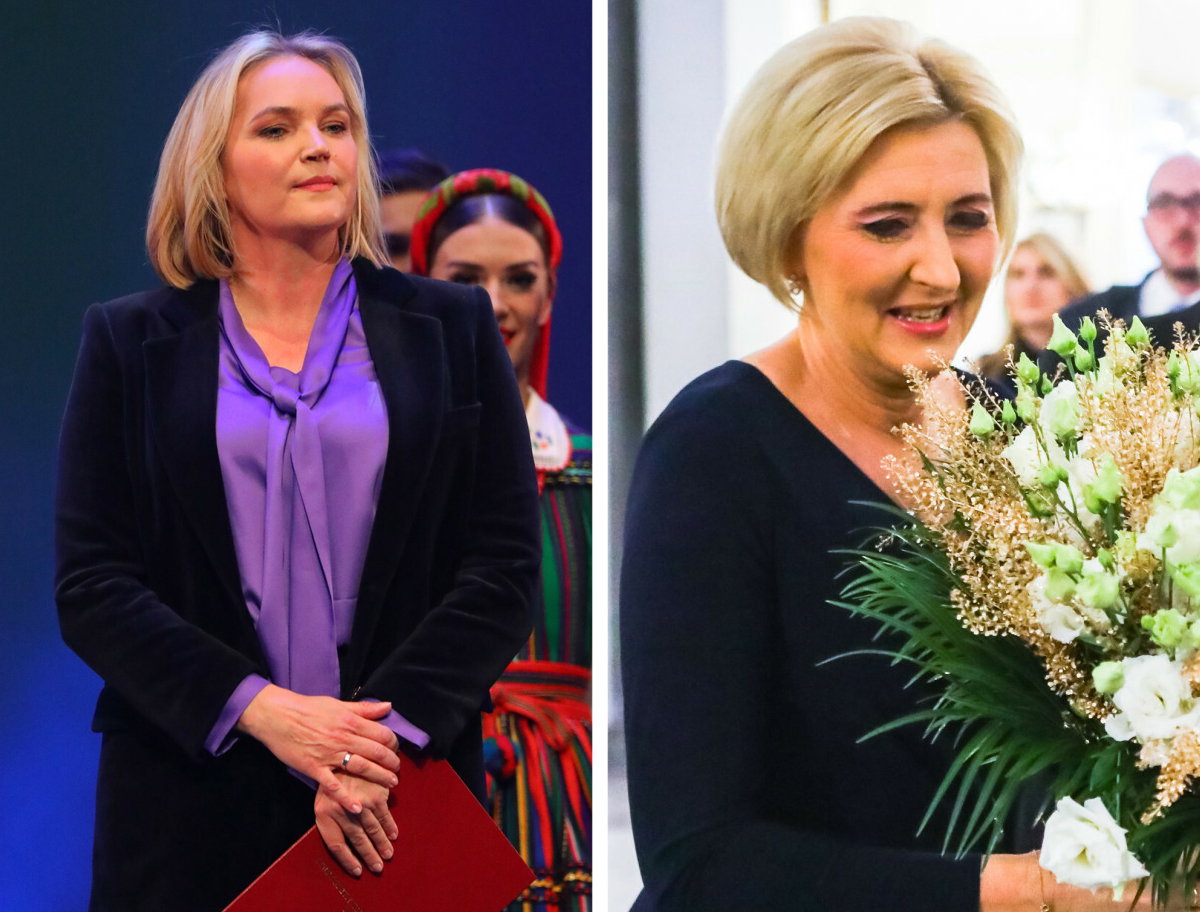 Agata Duda i Dominika Chorosińska na koncercie