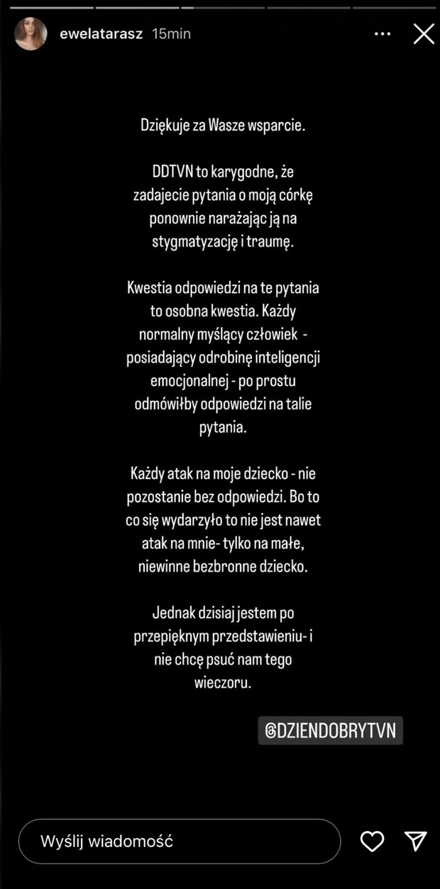 Ewelina Taraszkiewicz zabrała głos w sprawie wywiadu Rzeźniczaka