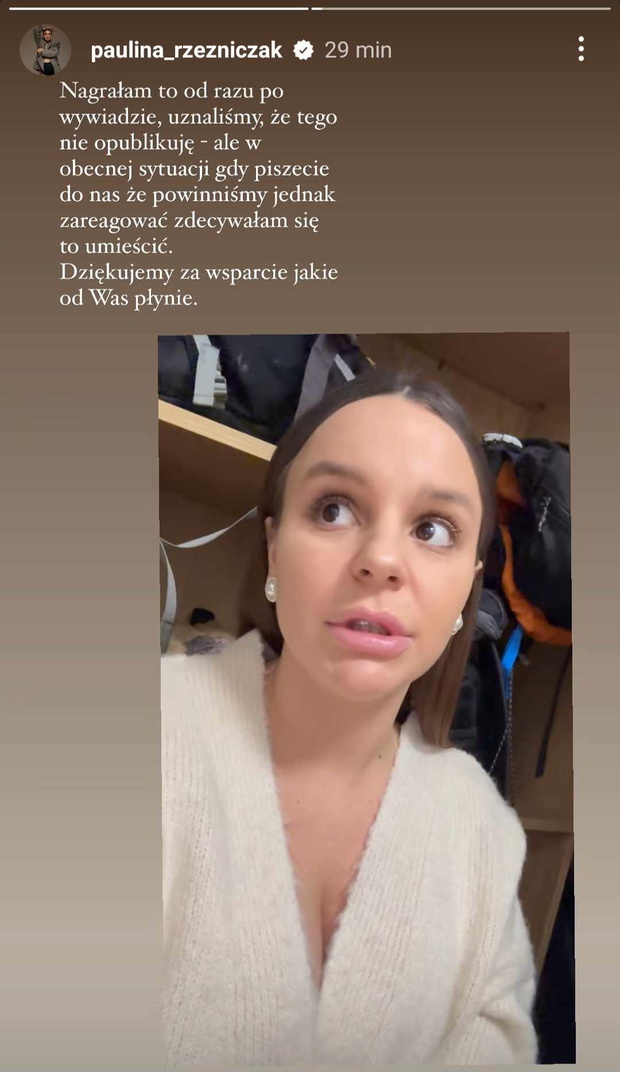 Paulina Rzeźniczak w emocjonalnym nagraniu