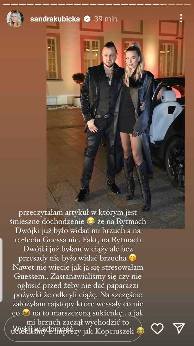 Sandra Kubicka zdradziła, jak ukrywała ciążowy brzuszek