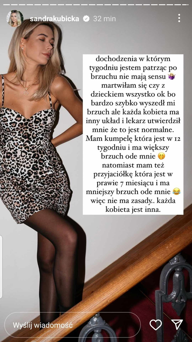 Sandra Kubicka o swoim ciążowym brzuszku