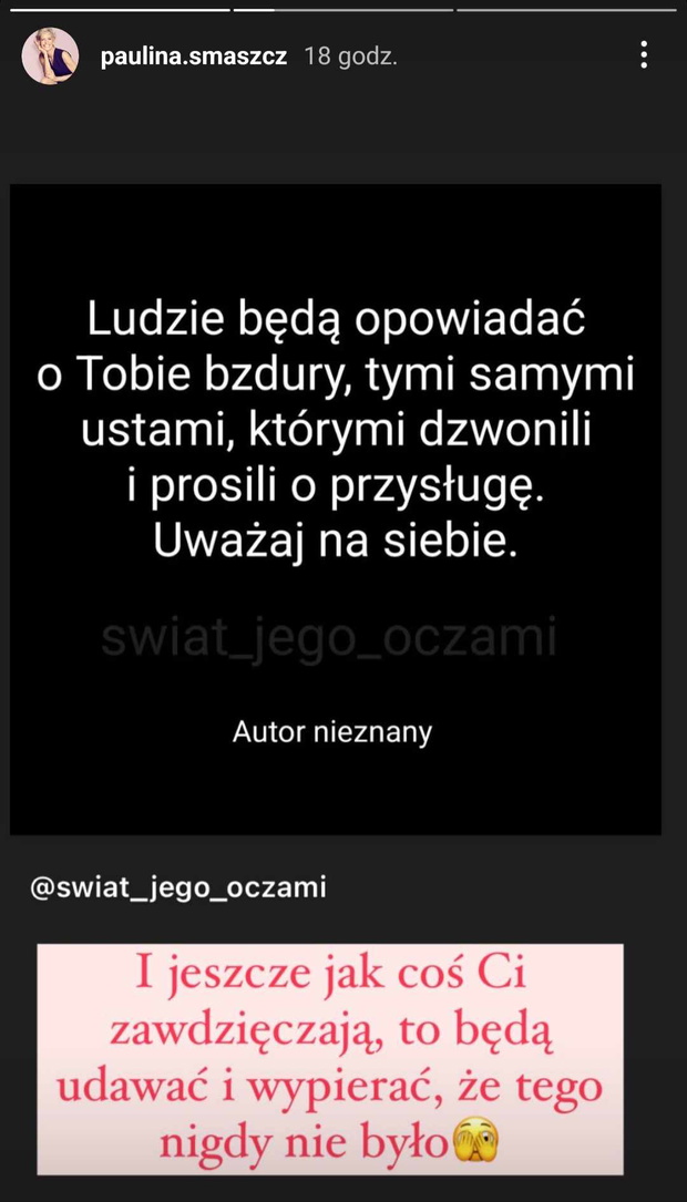 Paulina Smaszcz komentuje zarzutyPaulina Smaszcz komentuje zarzuty