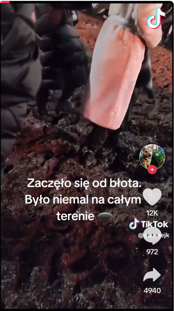 Błoto na Sylwestrze z Polsatem w Chorzowie