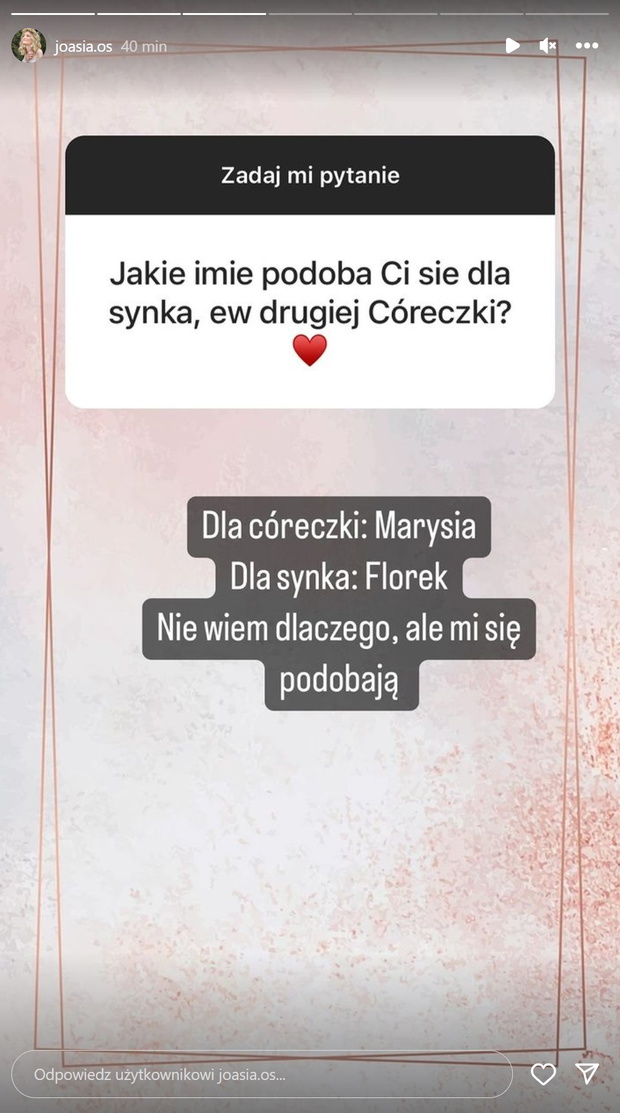 Joanna z Rolnik szuka żony imiona dla dzieci