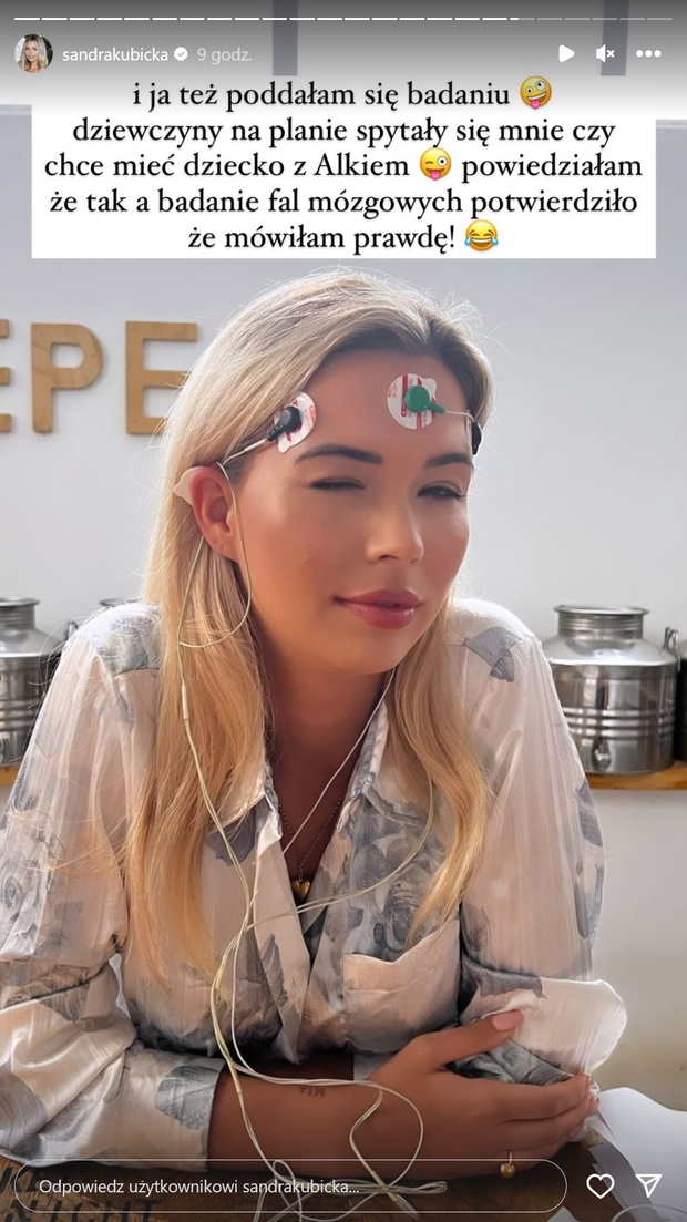 Sandra Kubicka badanie fal mózgowych