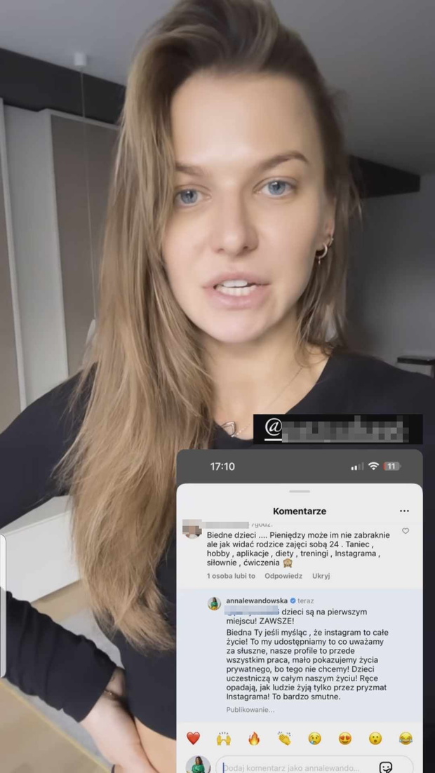 Anna Lewandowska stanowczo odpowiada internautce
