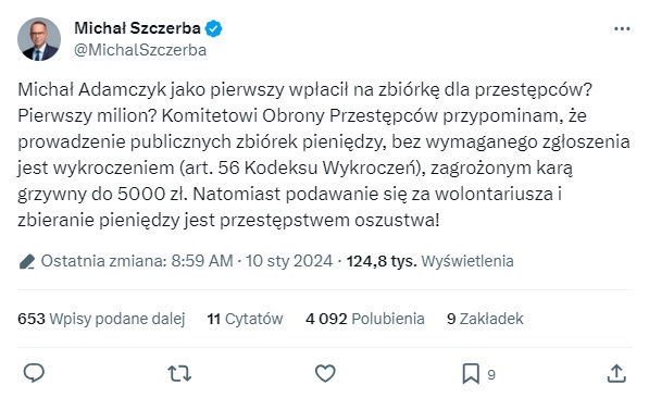 Wpis Michała Szczerba