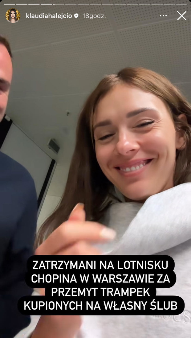 Klaudia Halejcio i jej narzeczony zatrzymani na lotnisku