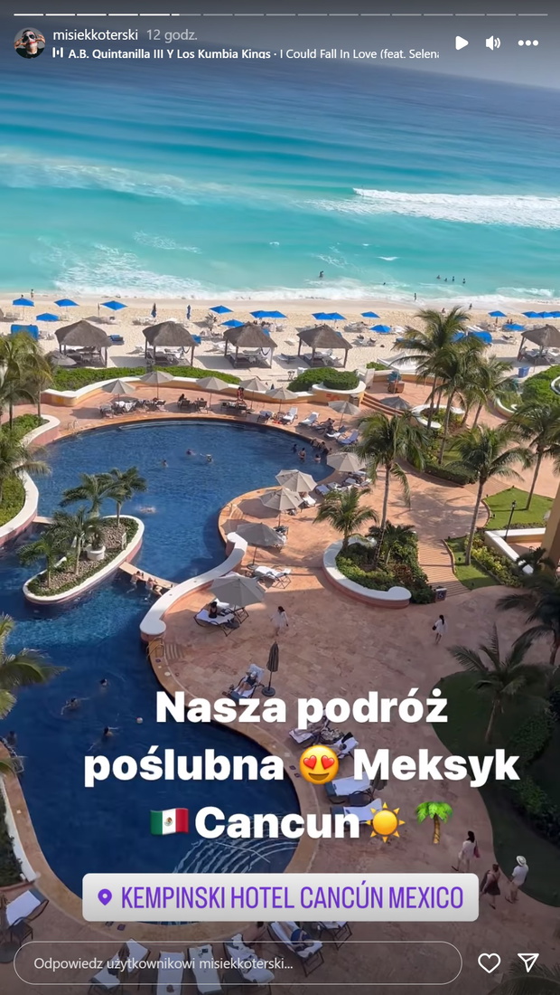 Marcela i Michał Koterski w podróży poślubnej