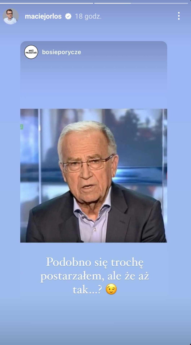 Reakcja Macieja Orłosia na wypowiedź posłanki
