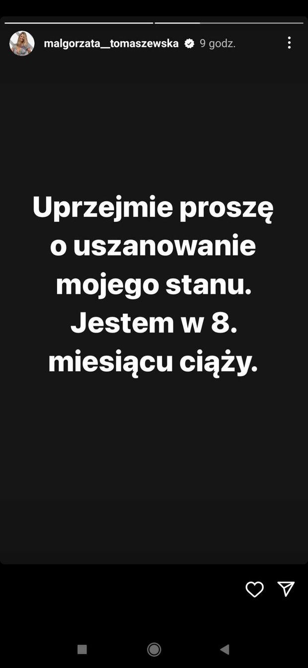 Oświadczenie Małgorzaty Tomaszewskiej