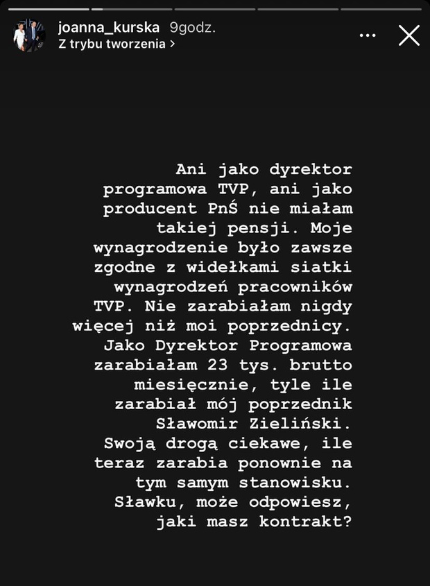 Oświadczenie Joanny Kurskiej. Ile zarabiała w TVP