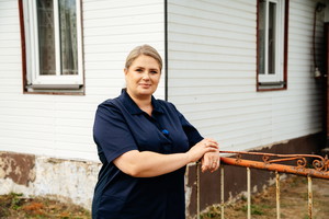 Elżbieta Romanowska na planie Nasz Nowy Dom