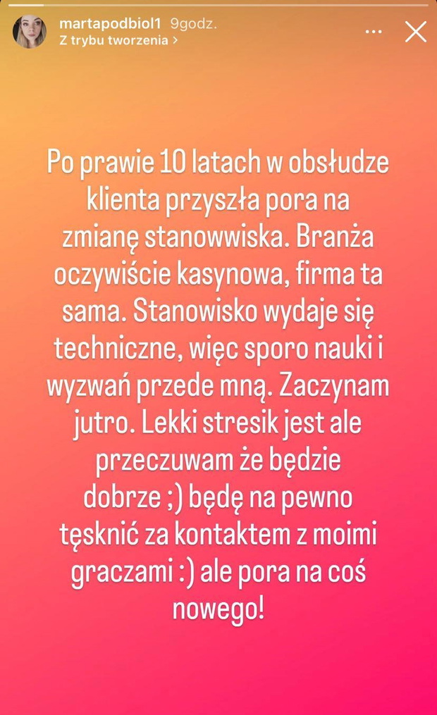 Marta ze Ślubu od pierwszego wejrzenia o pracy