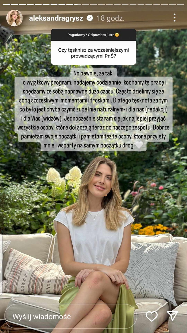 Aleksandra Grysz komentuje zmiany w Pytaniu na śniadanie
