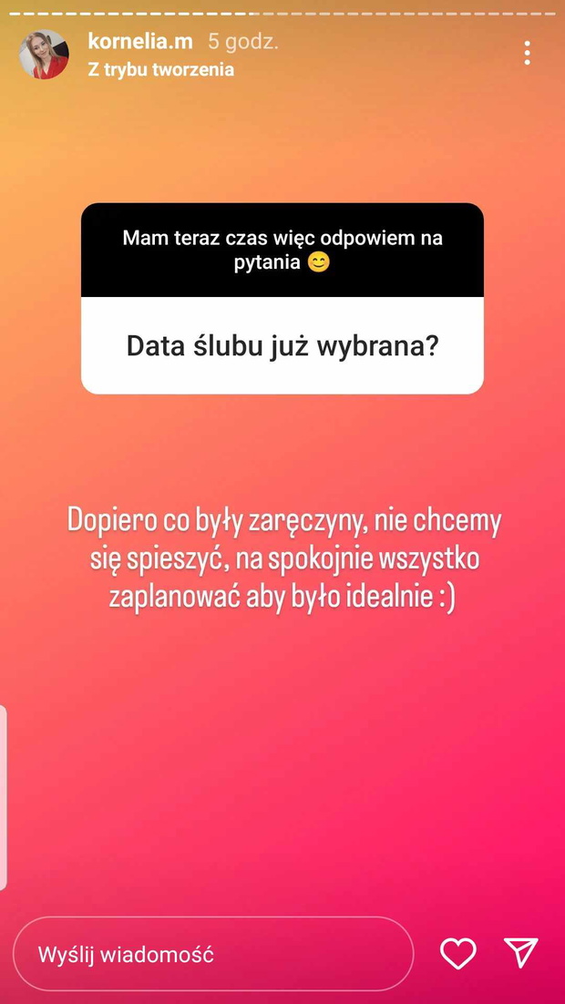 Kornelia ze Ślubu od pierwszego wejrzenia zareagowała na pytania o ślub kościelny