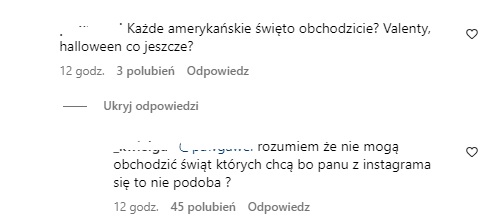 Komentarze pod zdjęciem Roberta i Ani Lewandowskich
