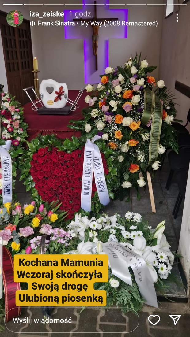 Iza Zeiske pokazała kadry z pogrzebu mamy