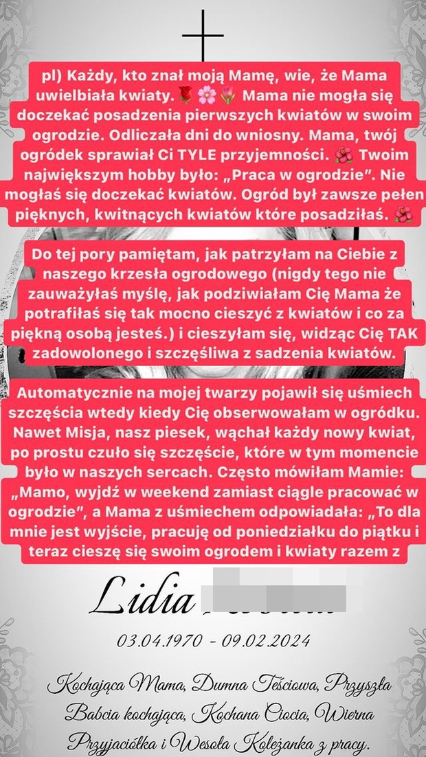 Nie żyje mama Kasi z 40 kontra 20