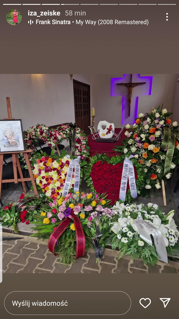 Iza Zeiske pokazała kadry z pogrzebu mamy