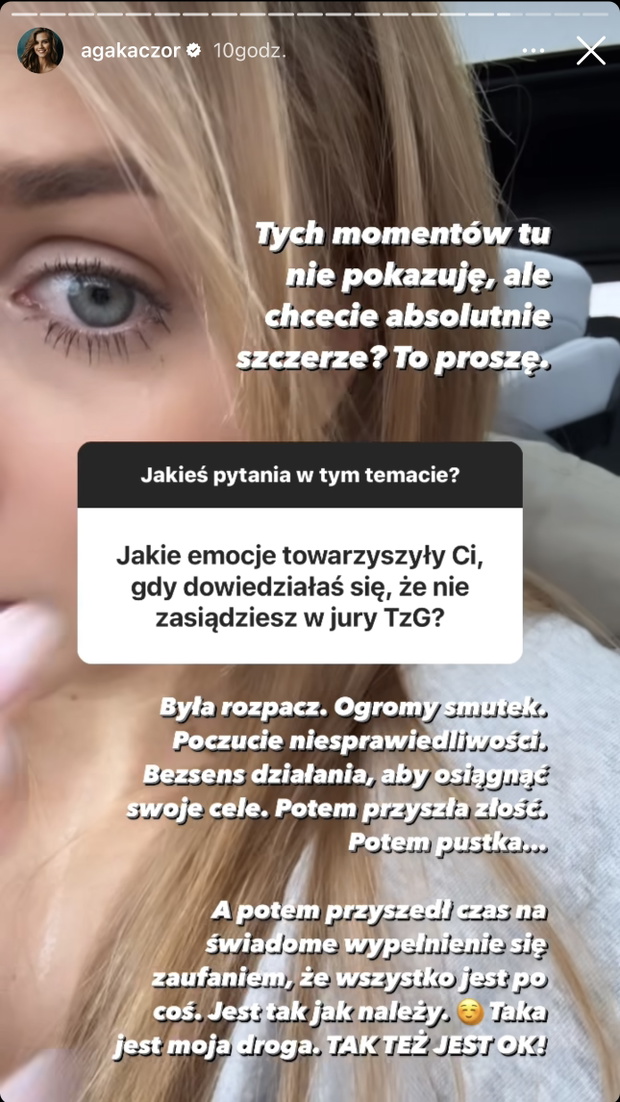 Agnieszka Kaczorowska gorzko o jury TzG