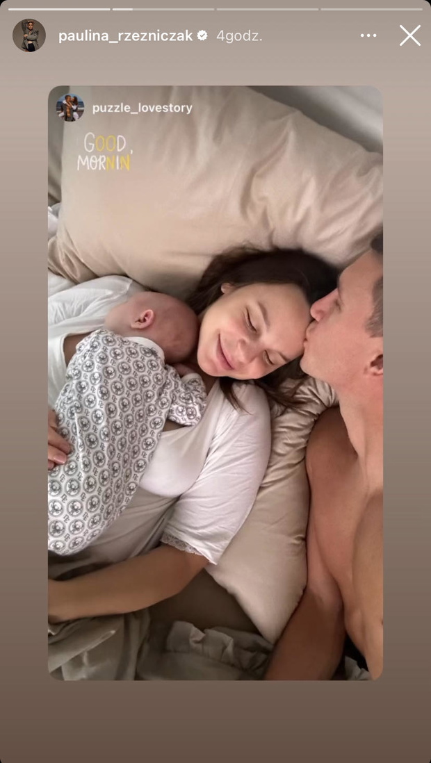 Paulina i Jakub Rzeźniczakowie z córeczką