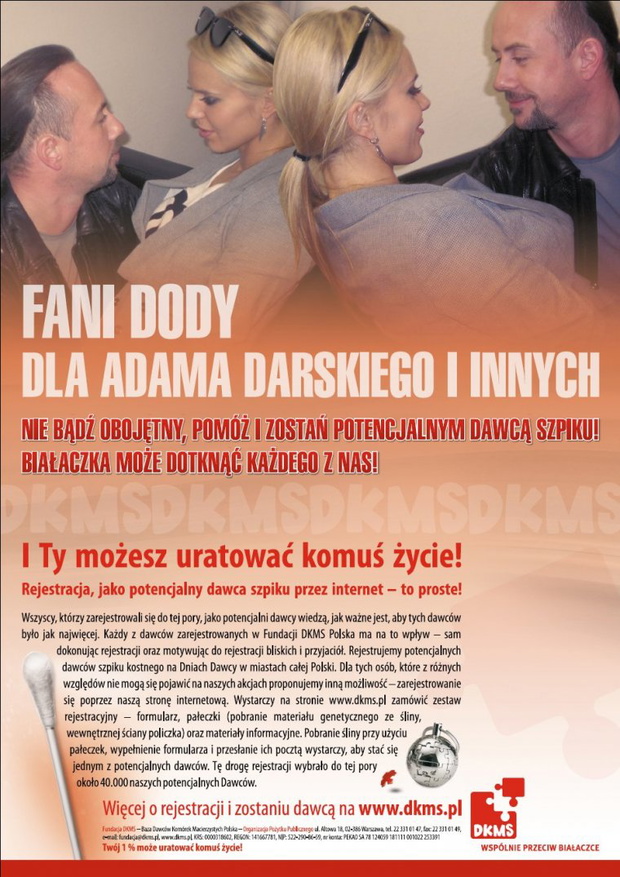 Akcja fanów Dody z DKMS