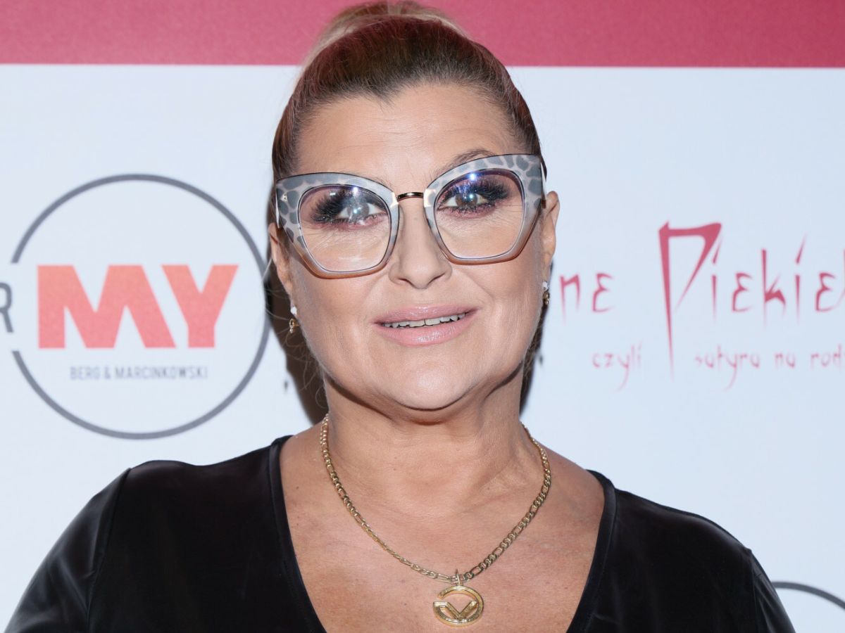 Katarzyna Skrzynecka na premierze spektaklu