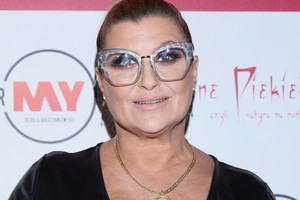 Katarzyna Skrzynecka na premierze spektaklu