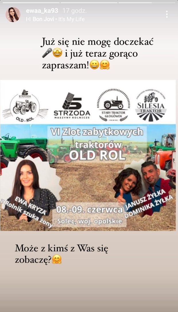 Ewa z Rolnik szuka żony ogłasza wieści