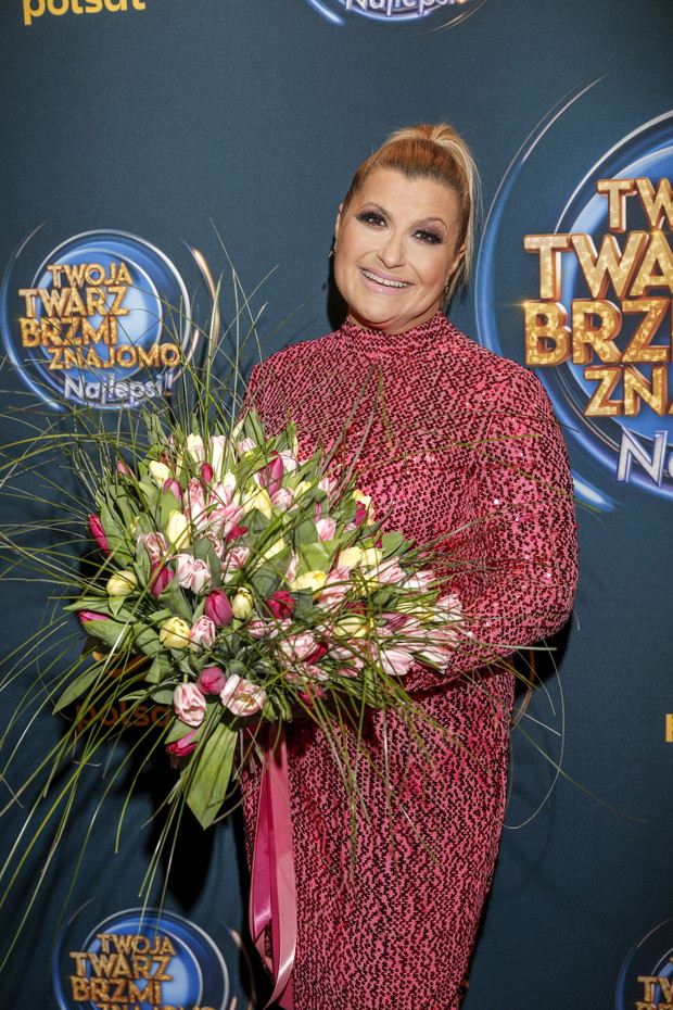 Katarzyna Skrzynecka na planie Twoja Twarz Brzmi Znajomo