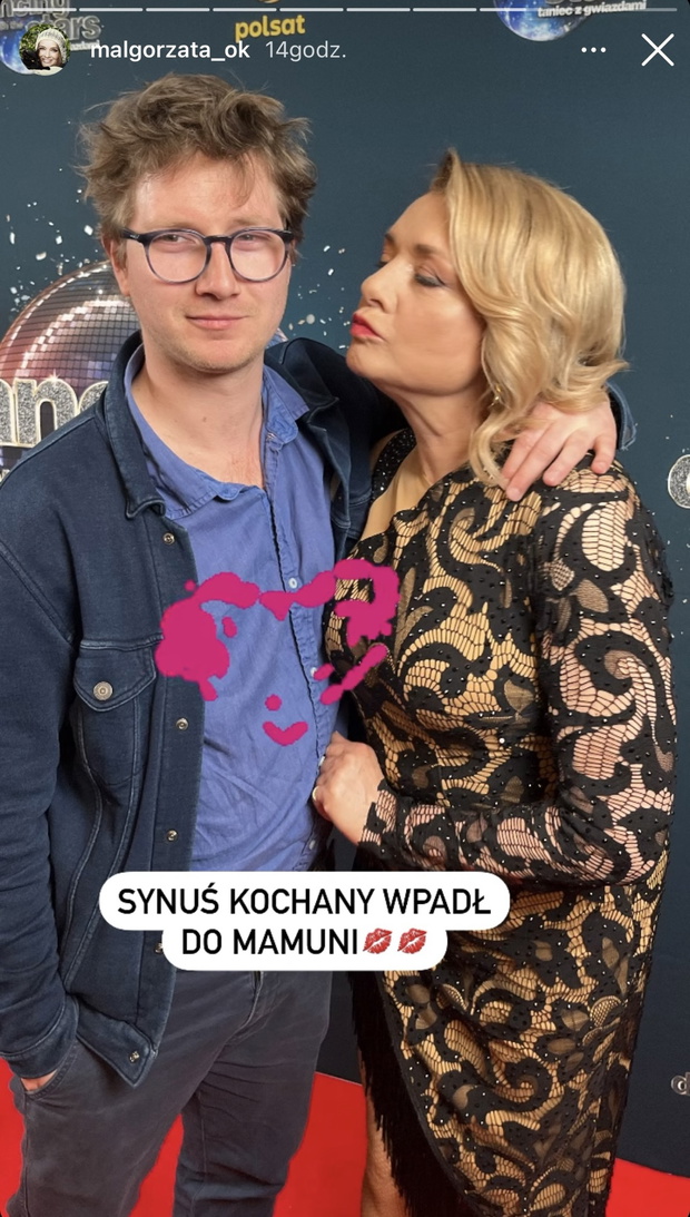 Małgorzata Ostrowska-Królikowska może liczyć na wsparcie syna