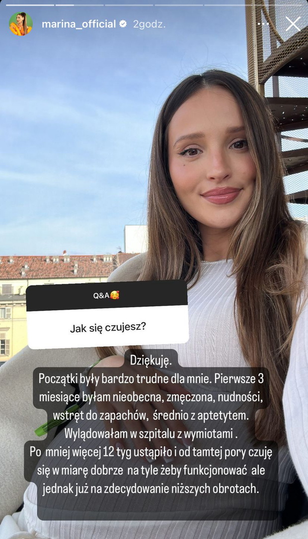 Marina o samopoczuciu w ciąży