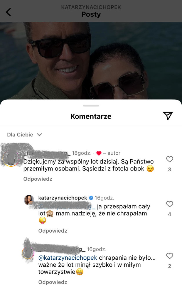 Fan spotkał Kasię Cichopek i Maćka Kurzajewskiego w samolocie