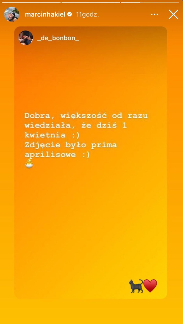 Partnerka Marcina Hakiela tłumaczy się ze zdjęcia z testem ciążowym