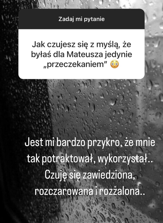 Oliwia z LI komentuje Nicole i Mateigo