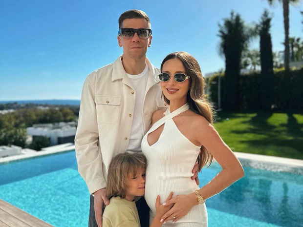 Marina i Wojciech Szczęsny  z Liamem