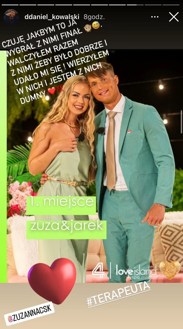 Dan z Love Island zaskoczył komentarzem po finale programu