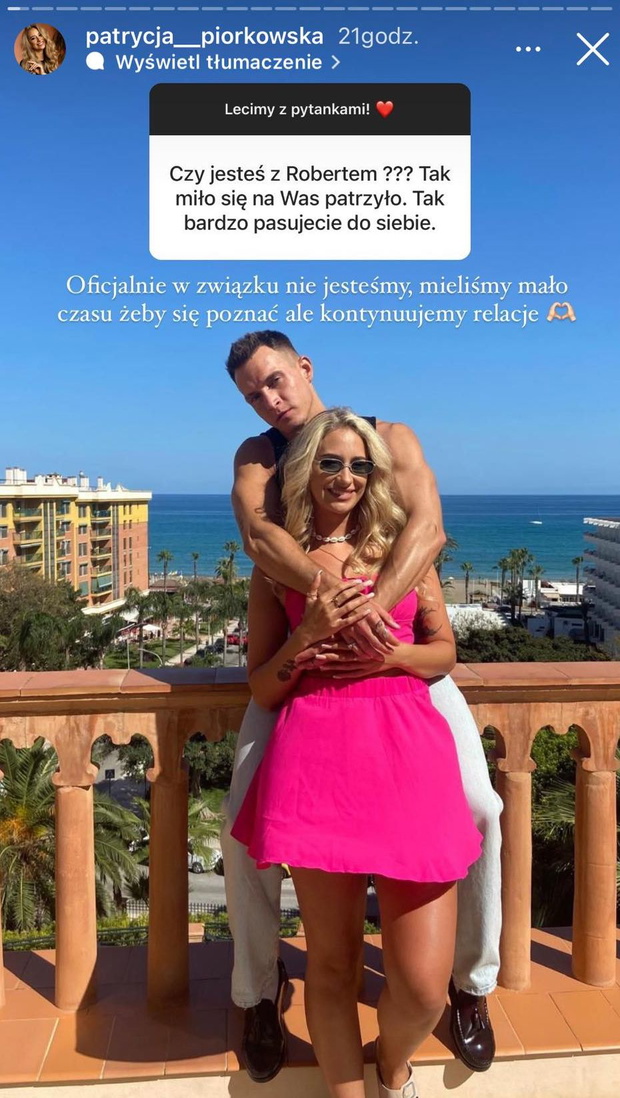 Patrycja z Love Island odpowiedziała na pytania o Roberta