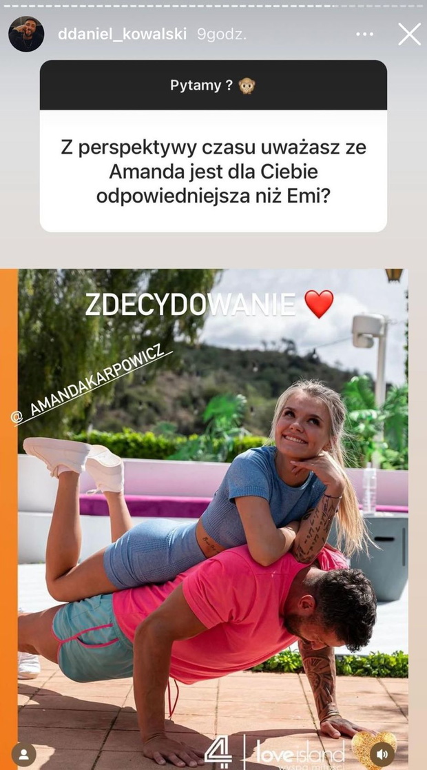 Dan z Love Island zareagował na pytanie o Emi i Amandę