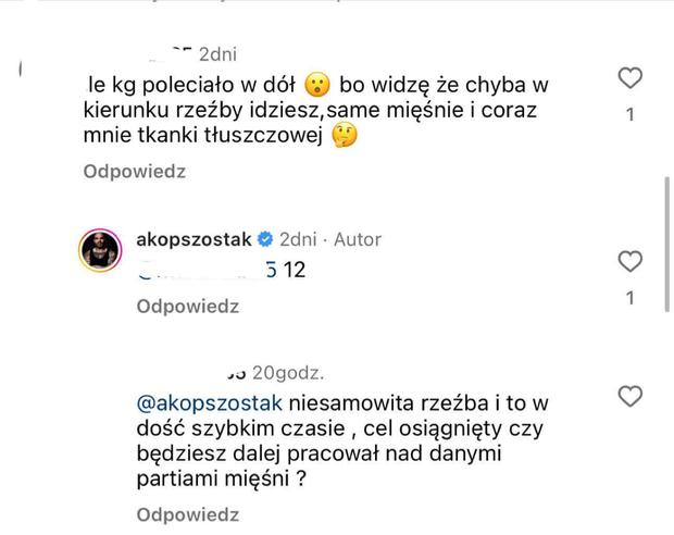 Akop Szostak odpowiada fance