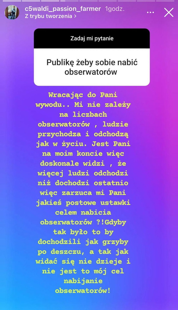 Waldemar z Rolnik szuka żony odpowiedział na pytania o Dorotę
