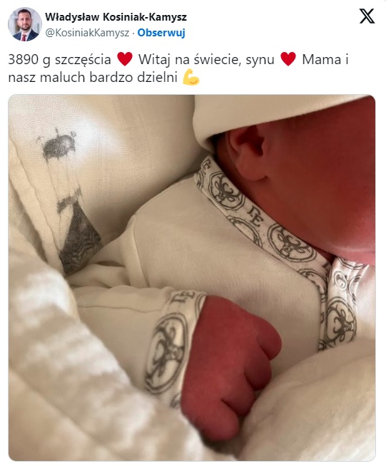 Władysław Kosiniak-Kamysz znów został ojcem