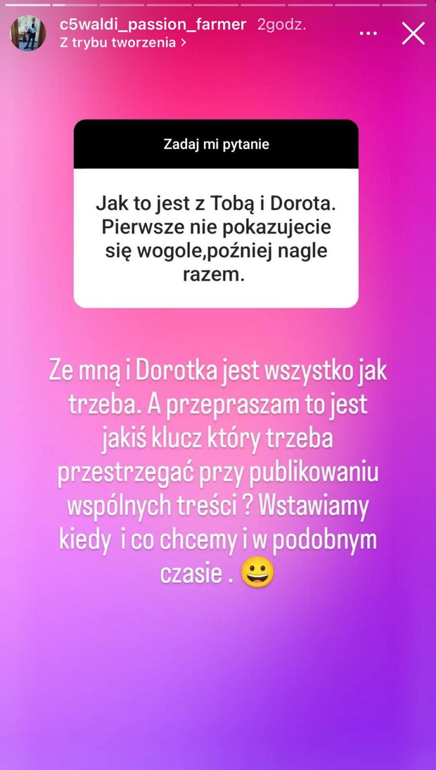 Waldemar z Rolnik szuka żony odpowiedział na pytania o Dorotę