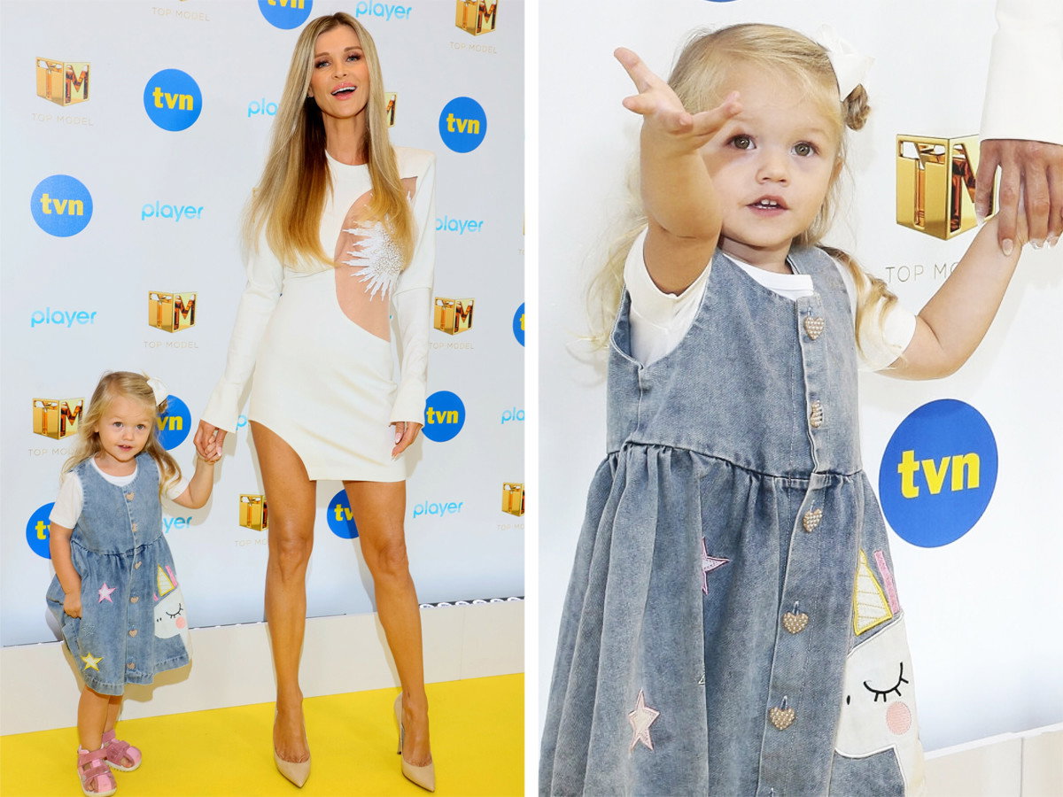 Joanna Krupa z córką na ściance