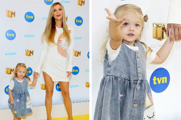 Joanna Krupa z córką na ściance