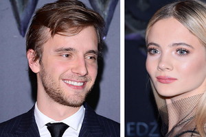 Maciej Musiał i Freya Allan na premierze Wiedźmina